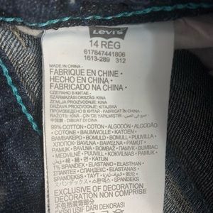 Girls Levi Skinny Jeans size 14 Reg.